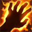 Immolation icon (hand outlined in fire)